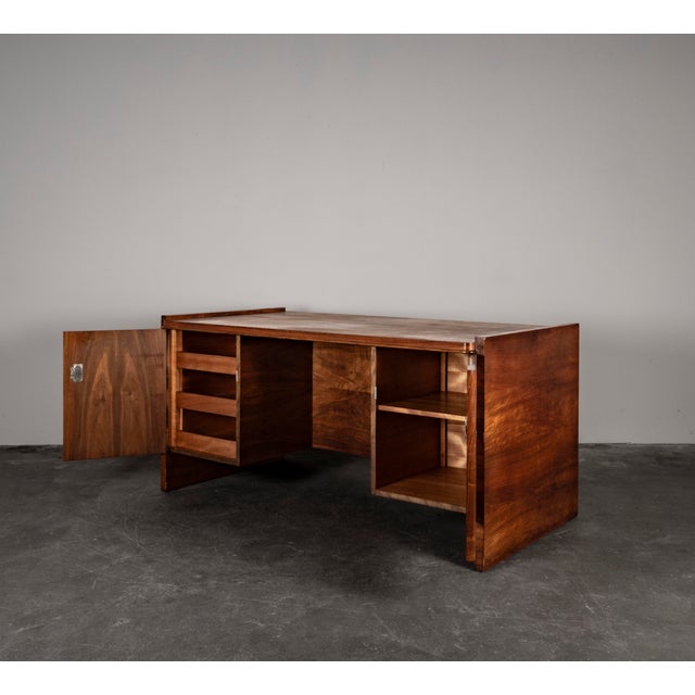 Art Deco Desk in Walnut by Bruno Paul for Veb Deutsche Werkstätten Hellerau, 1930s For Sale - Image 6 of 18
