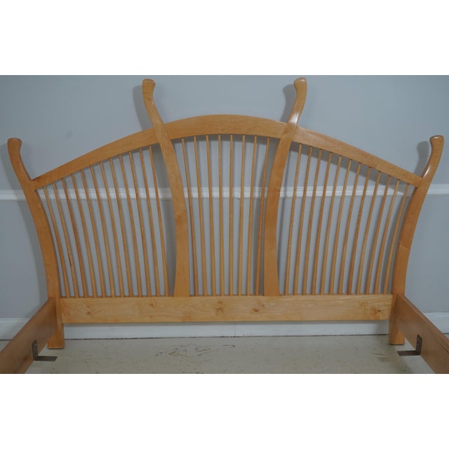 Studio Crafted Made King Size Maple Spindle Bed For Sale - Image 4 of 12