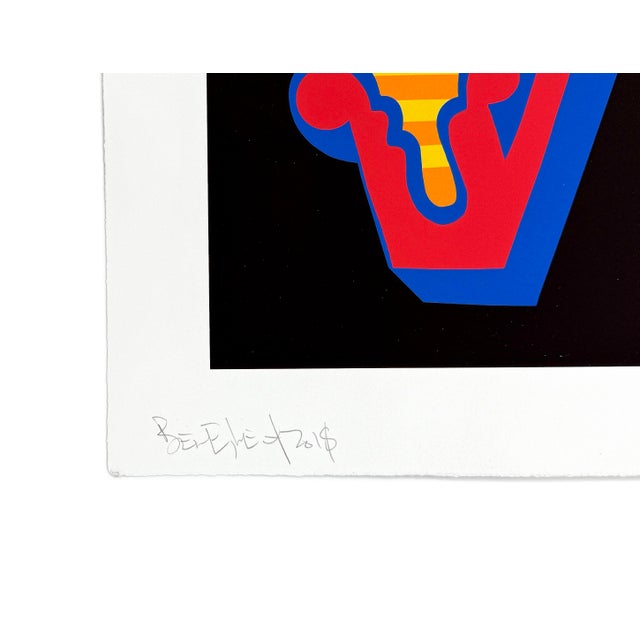 Hand-pulled screen print in colors on Coventry rag paper. Hand signed and dated lower left by Ben Eine. Hand numbered...