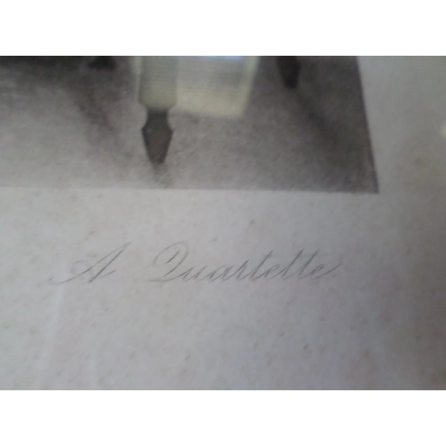 Original Quartette Quartet William T Dannat Engraving Art Print For Sale In Columbia, SC - Image 6 of 9
