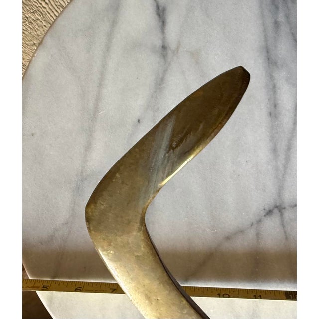 Vintage Heavy Solid Brass Wall Mount Ice Tong Towel Holder For Sale In Phoenix - Image 6 of 11