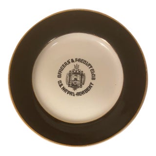 Vintage U. S. Naval Academy Officers & Faculty Club Porcelain Plate, Rego, Circa 1948 For Sale