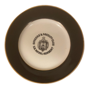 Vintage u.s. Naval Academy Officers & Faculty Club Porcelain Plate, Rego, Circa 1948