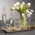 2020s Flo 2-Piece Set Optic Glass Vases, 10" For Sale - Image 5 of 6