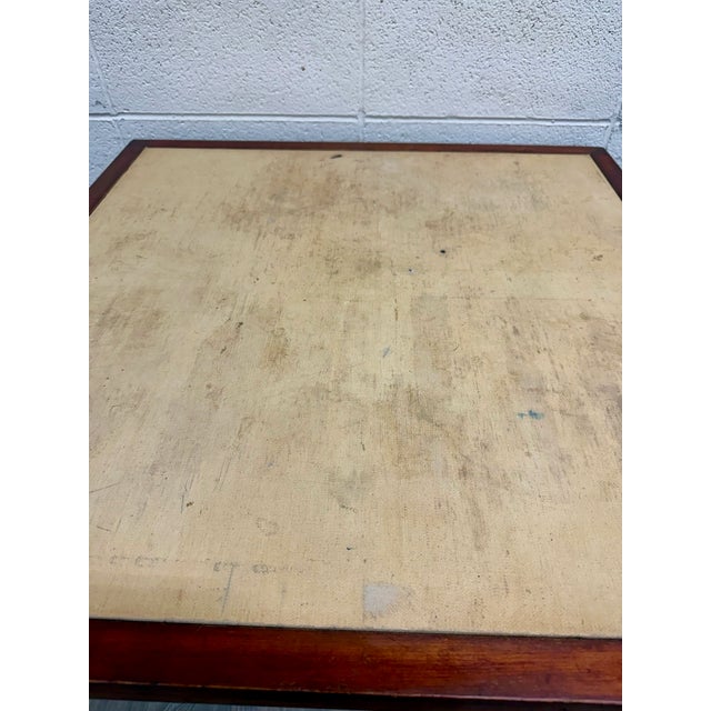 Vintage Mahogany Folding Card Table Game Table For Sale - Image 10 of 16
