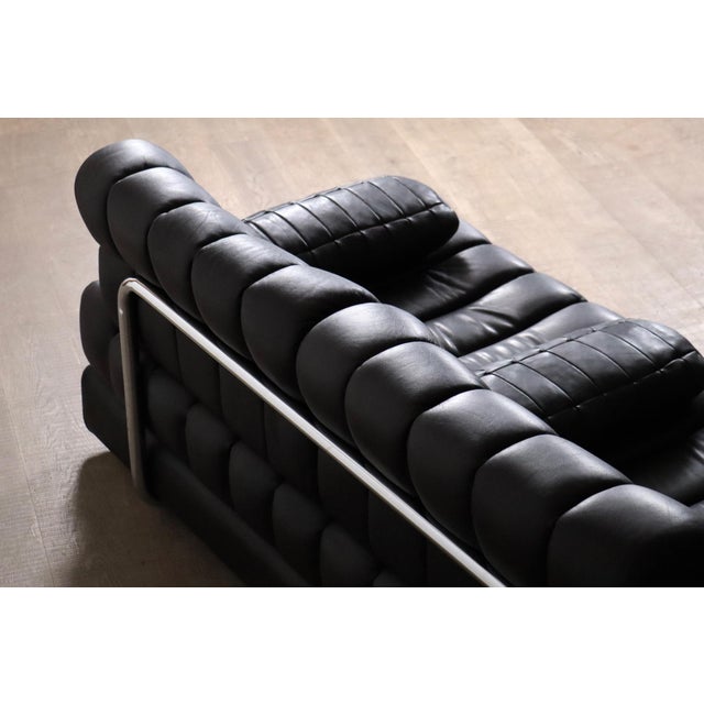 DS-85 Sofa Bed in Black Leather and Chrome from De Sede, Switzerland, 1960s For Sale - Image 6 of 13