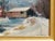 1940s Emile Albert Gruppe 'Mass 1896-1978' “Covered Bridge” Snow Painting For Sale - Image 5 of 6