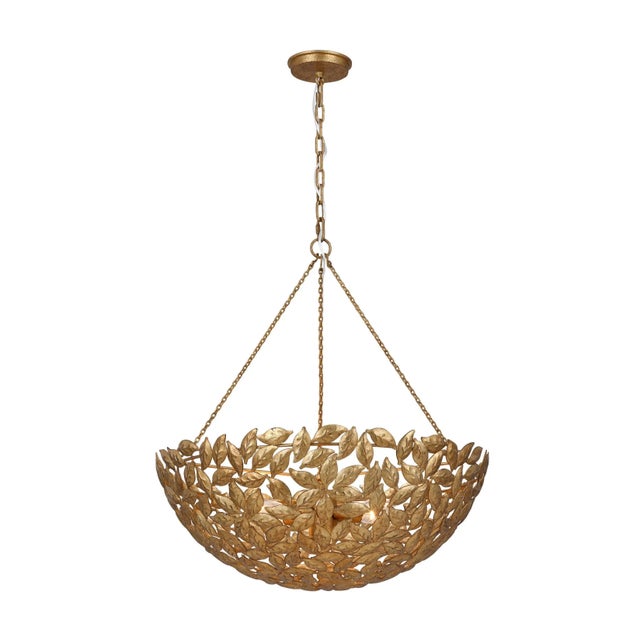 Traditional Alexa Hampton by Visual Comfort Studio Kelan Large Pendant, Antique Gild For Sale - Image 3 of 5