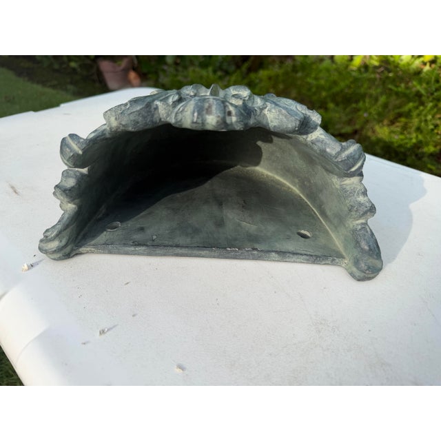 Acanthus Leaf Wall Pocket Planter With Verdigris Finish For Sale - Image 9 of 9