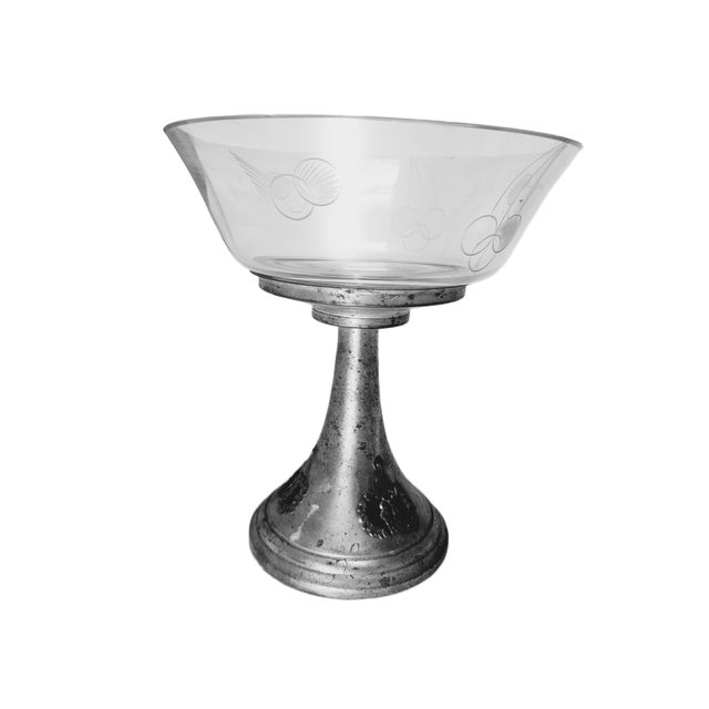 Art Nouveau Bowl on Stand, Czechoslovakia, 1900s For Sale - Image 10 of 14
