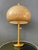 Beige Large Vintage Space Age Brass and Acrylic Glass Mushroom Table Lamp For Sale - Image 8 of 13