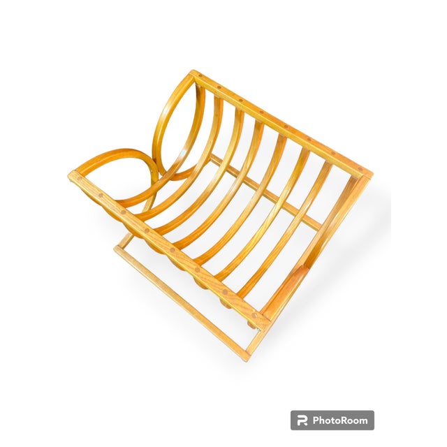 Mid-Century Vermont Tubbs-Style Bentwood Magazine Rack For Sale In Houston - Image 6 of 7