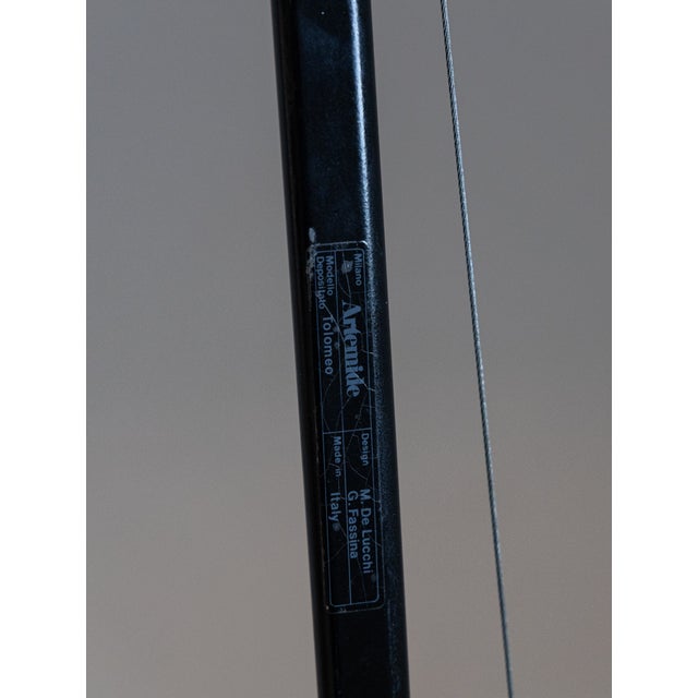 Tolomeo Artemide lamp, designed by Enzo Mari for Artemide, produced in the 1980s as it supports the incandescent bulb. The...