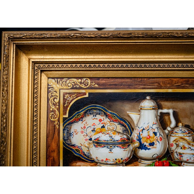 Realism 1980s Realistic Still Life Oil Painting by Torres For Sale - Image 3 of 7