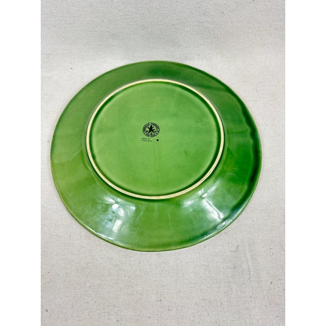 Ceramic Vintage Green Platter For Sale - Image 7 of 8