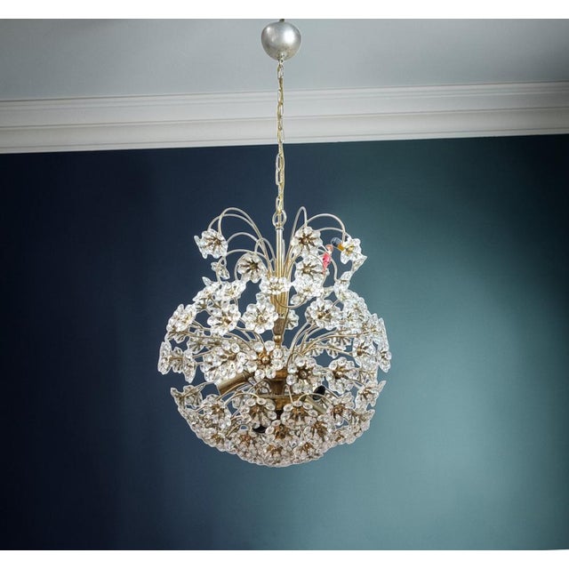 Gold Large Snowball Sputnik Chandelier by Palwa, 1950s For Sale - Image 8 of 8