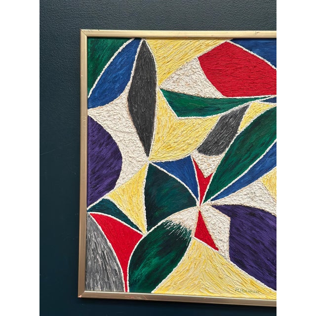 Mid-Century Modern M. Hulander, Abstract Composition II, 1960s, Oil on Canvas, Framed For Sale - Image 3 of 18
