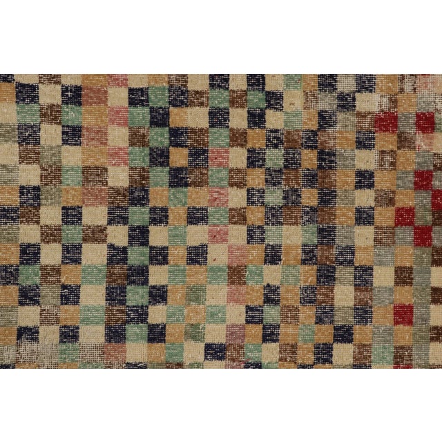 Vintage Zeki Muren Runner in Polychromatic Geometric Pattern - by Rug & Kilim For Sale In New York - Image 6 of 8