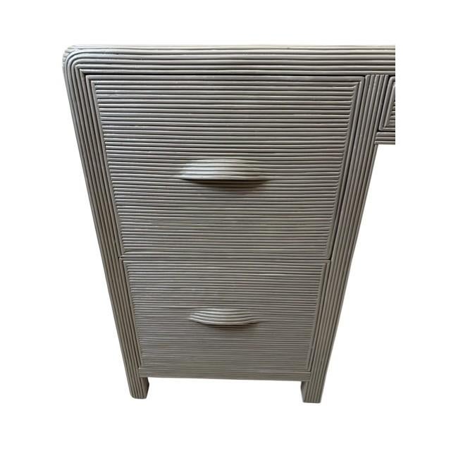 Vintage Art Deco Waterfall Writing Desk in Bronze Satin Finish For Sale - Image 10 of 11