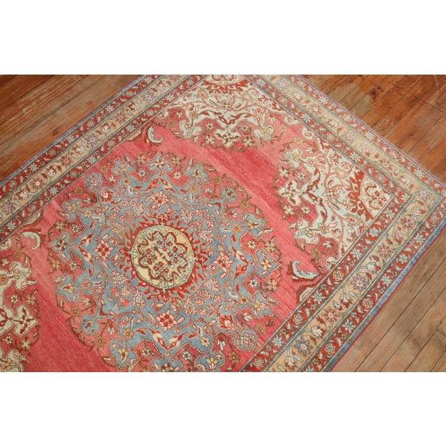 Textile Early 20th Century Zabihi Collection Persian Tafresh Rug - 4'5" x 6'2" For Sale - Image 7 of 9