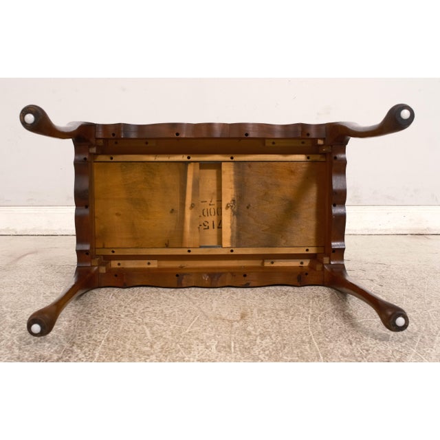 Hickory Chair Co Queen Anne Mahogany Tea Table For Sale - Image 11 of 12