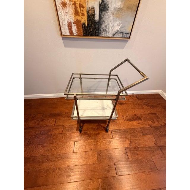 Crate & Barrel Renee Bar Cart For Sale In Los Angeles - Image 6 of 13