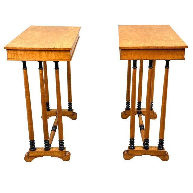 Early 18th Century Regency Birdseye Maple Occasional Tables, Set of 2 For Sale - Image 12 of 17