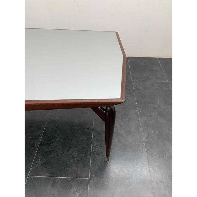 1950s Table in Mahogany and Rosewood with Brass Tips, 1950s For Sale - Image 5 of 14