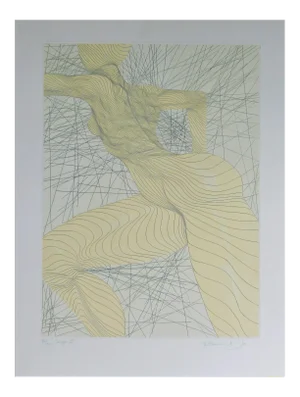 Guillaume Azoulay, Images, suite of 4 etchings., Circa 1990