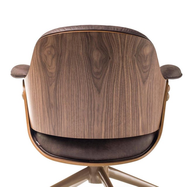 Plywood, Walnut & Leather Low Lounger Armchair by Jaime Hayon For Sale - Image 9 of 16