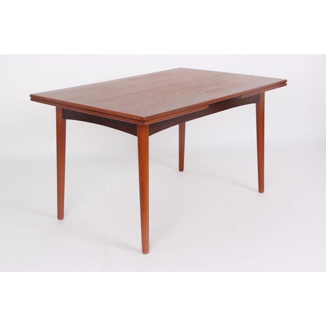 Danish Teak Dining Table with Extension Leaf, 1960s For Sale - Image 11 of 12
