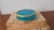 Blue Vintage Murano Opaline Glass Ashtray Turquoise Blue Brass Rim Italian Mid Century Decorative Catchall Trinket Dish For Sale - Image 8 of 13