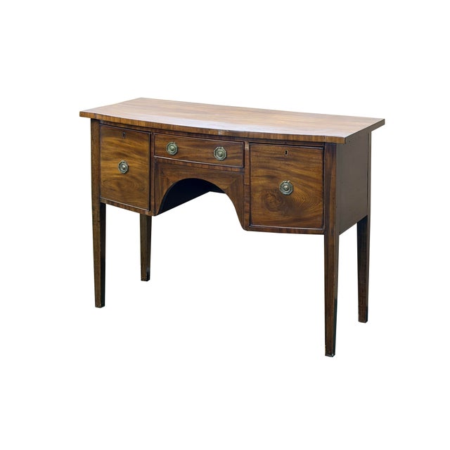 English Vintage Western Natural Wood Brandy Board Sideboard Console Table For Sale - Image 3 of 14