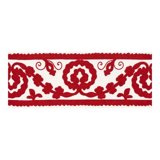 Sample - Schumacher Ashbury Tape in Red For Sale