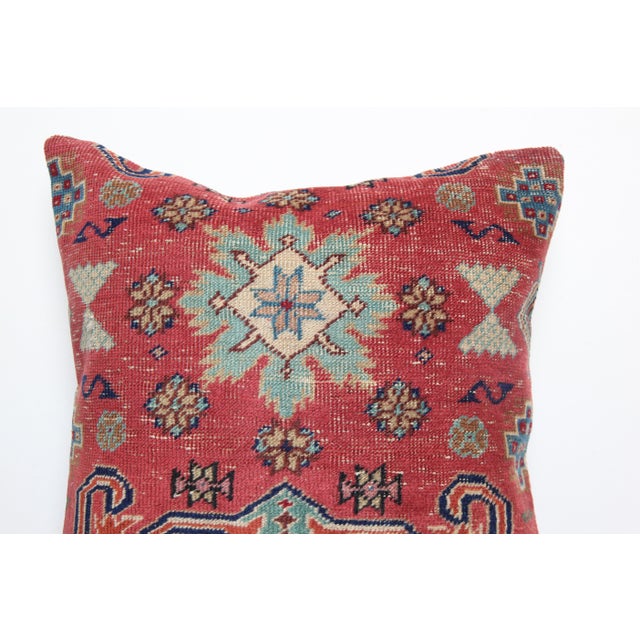 Handmade Rug Pillow Cover – Vintage Turkish Rug Cushion Case -16'' X 24'' For Sale In Tampa - Image 6 of 10
