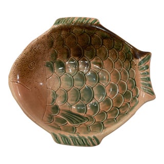 Fish Bowl Italian Baldelli Fine Ceramic Sculpture For Sale