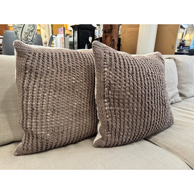 Design Plus Gallery presents a Pair of Chunky Cotton Knitted Pillows by Revelation for Uttermost. These high-end throw...
