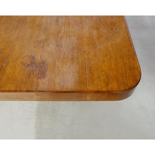 Michael Taylor Neoclassical Stone Pedestal Walnut Dining Table 10 Ft For Sale - Image 14 of 18