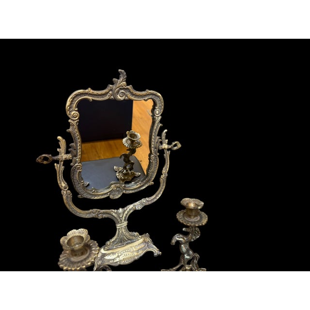 Handmade Brass Horse Mirror Set For Sale - Image 17 of 18