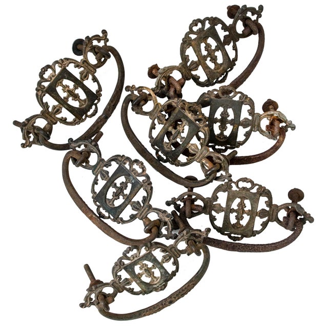 Late 19th Century Victorian Brass Drawer Pulls - Set of 2 For Sale In Los Angeles - Image 6 of 6