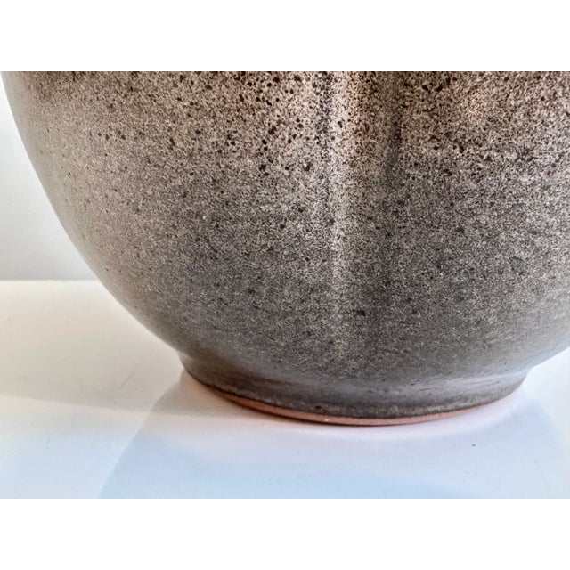 Hand-Thrown Speckled Mocha Brown Glazed Studio Ceramic Vase by Kristian Körting, Germany, 1980s For Sale - Image 4 of 17
