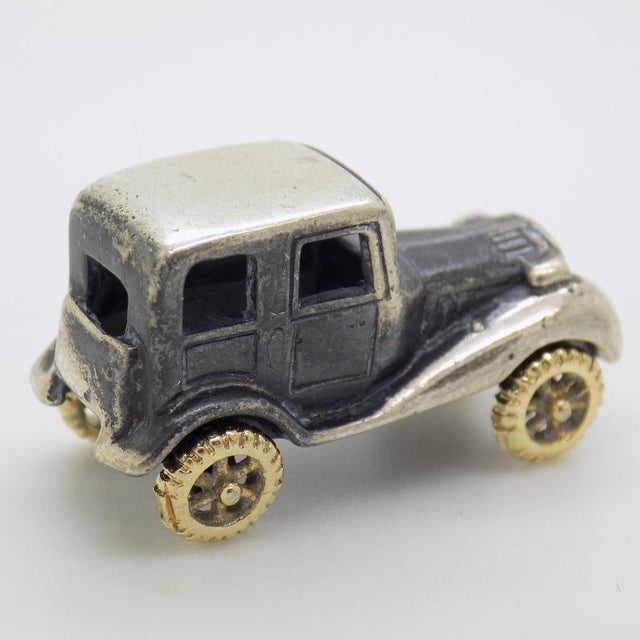 Silver Vintage Italian Sterling Silver 925 Classic Car, 1980s For Sale - Image 8 of 14