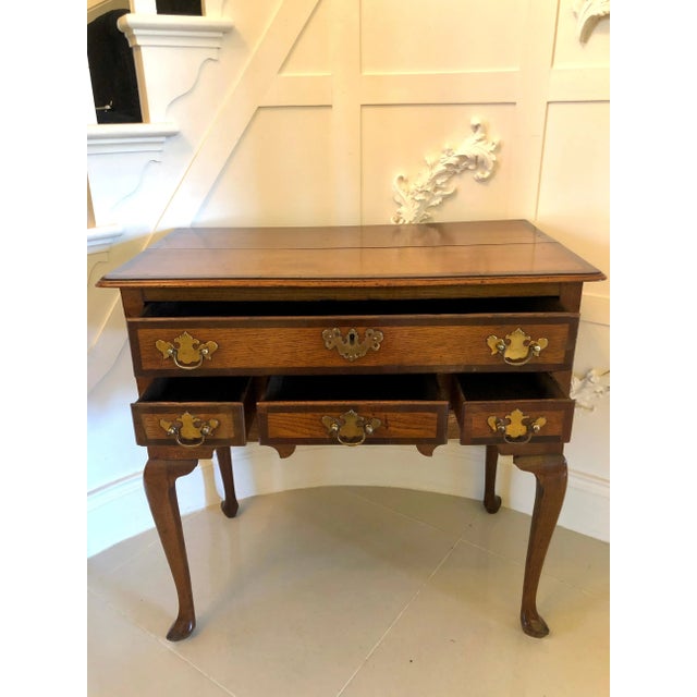 Antique George III Oak Lowboy For Sale - Image 5 of 10