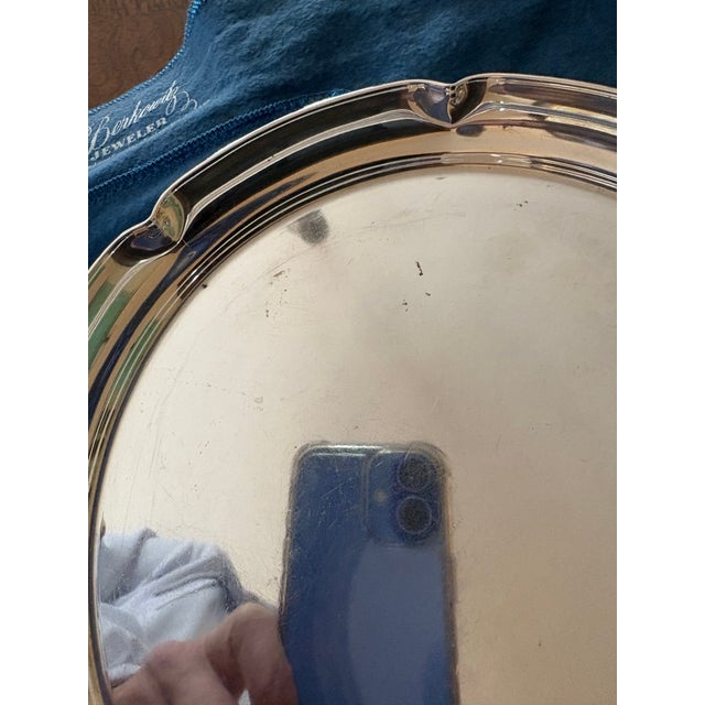 Traditional 1940s Cartier Sterling Silver Serving Tray For Sale - Image 3 of 8