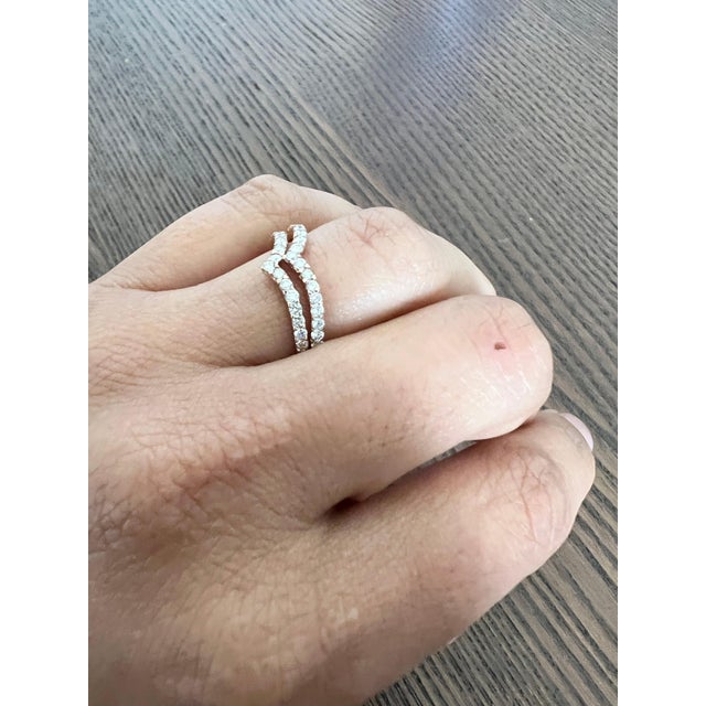 Rose 0.79 Carat Round Cut Diamond Rose Gold Bands, Size 7 For Sale - Image 8 of 10
