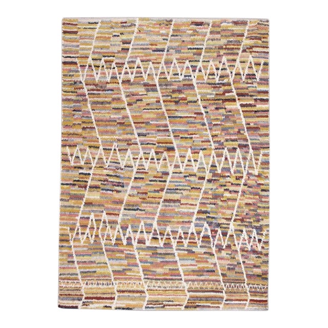 Oriental Hand Knotted Rug Turkish Modern Tulu Rug 8'5" x 11' For Sale