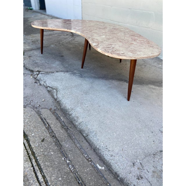 Mid 20th Century Mid Century Modern Granite Boomerang Coffee Table For Sale - Image 5 of 9