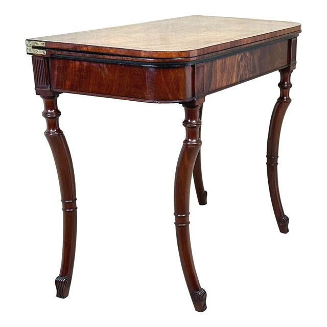Regency Mahogany Tea Table, 1820 For Sale - Image 4 of 14