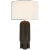 Kelly Wearstler for Visual Comfort Signature Chalon Large Table Lamp in Stained Black Metallic with Linen Shade For Sale