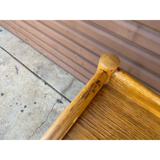 1950s 1950s Mid-Century Danish Modern Oak Serving Cart by Hans Wegner for Andreas Tuck For Sale - Image 5 of 8